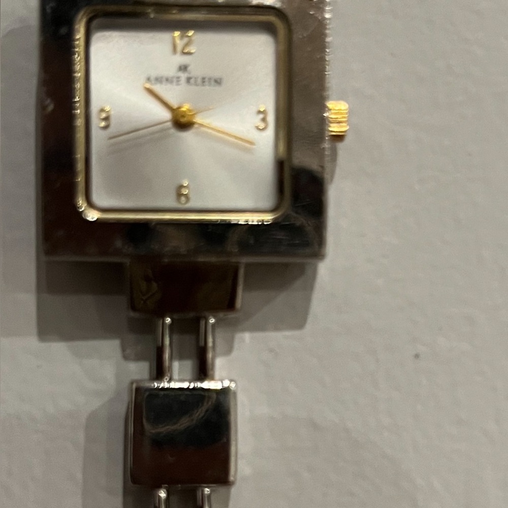 Anne Klein Silver Watch with White Dial
